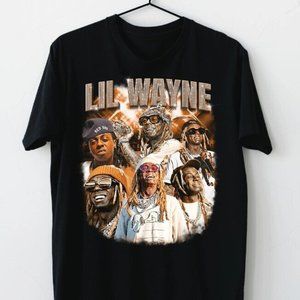 Lil Wayne Shirt Black Cotton Short Sleeve All Size S-5XL T-Shirt Gift For Fans